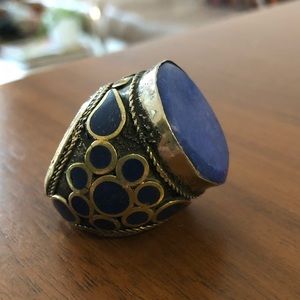 Vintage Lapis afghan vintage statement ring
